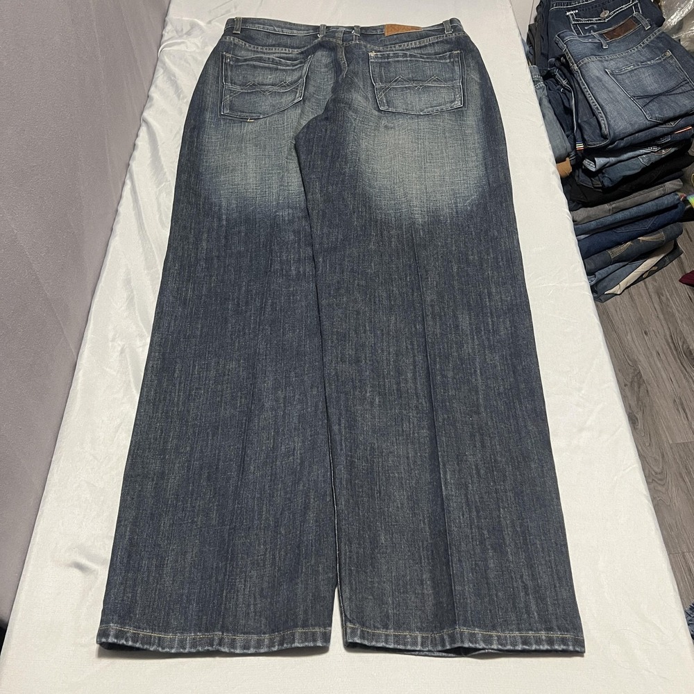 Brooklyn Xpress Collection Jeans Mens 38x34 Dark Wash Wide Leg Relaxed Denim - Picture 3 of 8